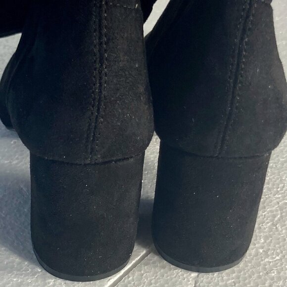 Steve Madden SZ 5.5 NWOT Black faux Suede Over the Knee Block Heel Boot essentia - Picture 7 of 12
